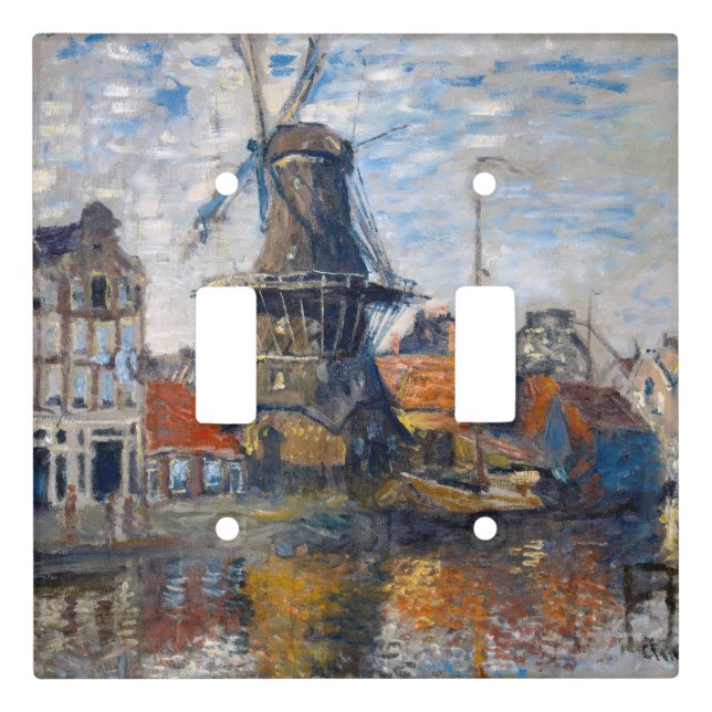 Claude Monet - Windmill, Amsterdam  Light Switch Cover (Front)