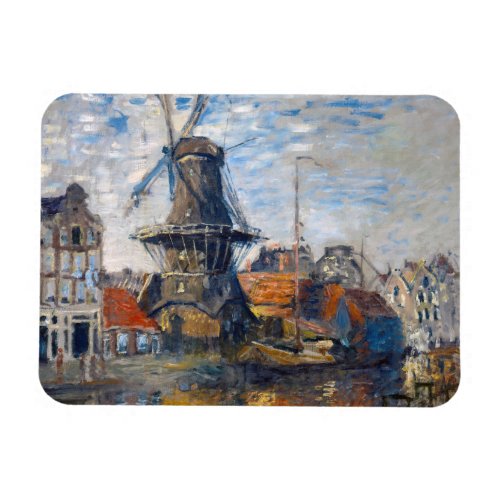 Claude Monet _ Windmill Amsterdam  Magnet