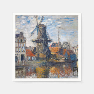 Claude Monet - Windmill, Amsterdam  Napkins