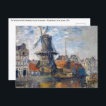 Claude Monet - Windmill, Amsterdam  Postcard<br><div class="desc">The Windmill on the Onbekende Gracht,  Amsterdam - Claude Monet,  Oil on Canvas,  1874</div>