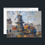 Claude Monet - Windmill, Amsterdam  Postcard<br><div class="desc">The Windmill on the Onbekende Gracht,  Amsterdam - Claude Monet,  Oil on Canvas,  1874</div>