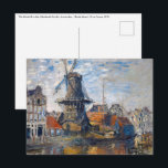 Claude Monet - Windmill, Amsterdam  Postcard<br><div class="desc">The Windmill on the Onbekende Gracht,  Amsterdam - Claude Monet,  Oil on Canvas,  1874</div>