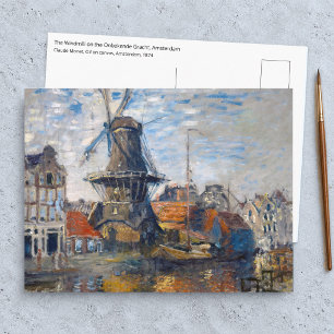 Claude Monet - Windmill, Amsterdam Postcard