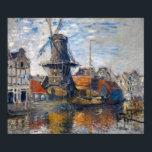 Claude Monet - Windmill, Amsterdam  Poster<br><div class="desc">The Windmill on the Onbekende Gracht,  Amsterdam - Claude Monet,  Oil on Canvas,  1874</div>