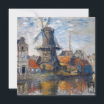 Claude Monet - Windmill, Amsterdam  Thank You Card<br><div class="desc">The Windmill on the Onbekende Gracht,  Amsterdam - Claude Monet,  Oil on Canvas,  1874</div>