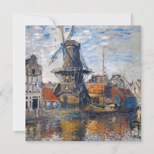 Claude Monet _ Windmill Amsterdam  Thank You Card