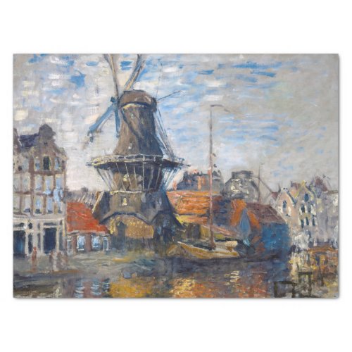 Claude Monet _ Windmill Amsterdam  Tissue Paper