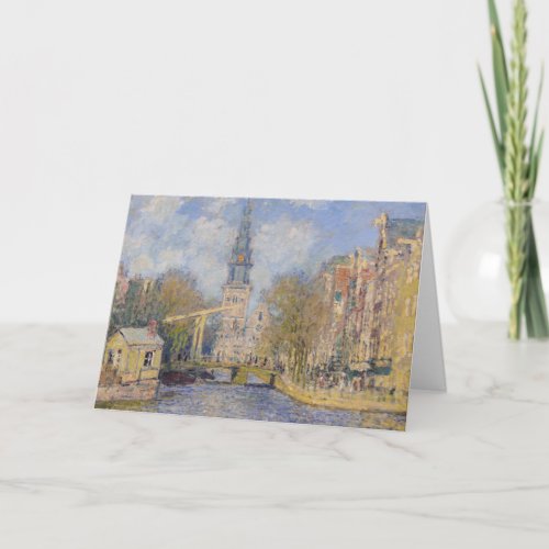 Claude Monet _ Windmills near Zaandam Card