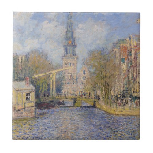 Claude Monet _ Windmills near Zaandam Ceramic Tile