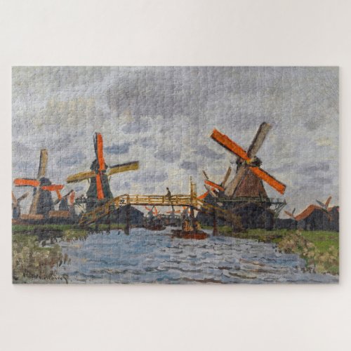 Claude Monet _ Windmills near Zaandam Jigsaw Puzzle