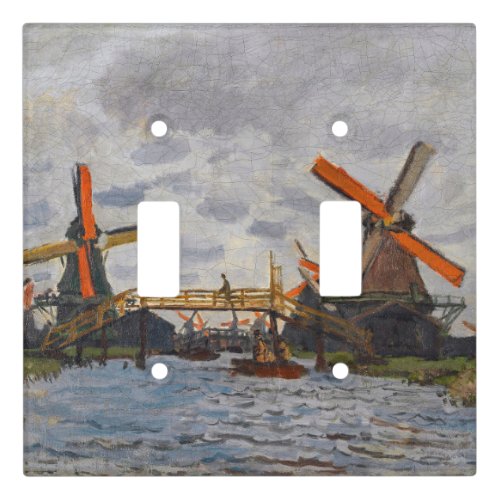 Claude Monet _ Windmills near Zaandam Light Switch Cover