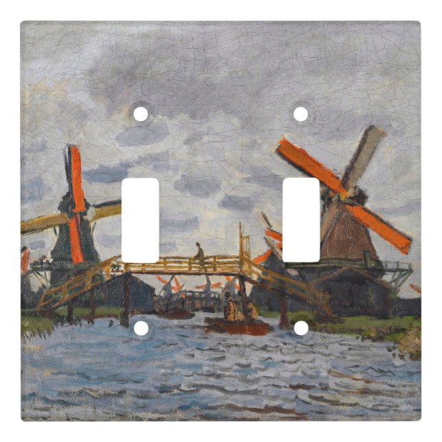 Claude Monet - Windmills near Zaandam Light Switch Cover (Front)