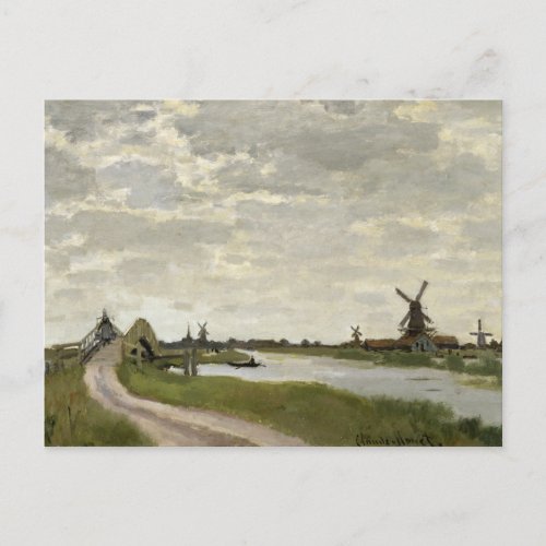 Claude Monet _ Windmills Near Zaandam Postcard
