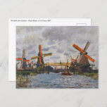 Claude Monet - Windmills near Zaandam Postcard<br><div class="desc">Windmills near Zaandam - Claude Monet,  Oil on Canvas,  1871</div>