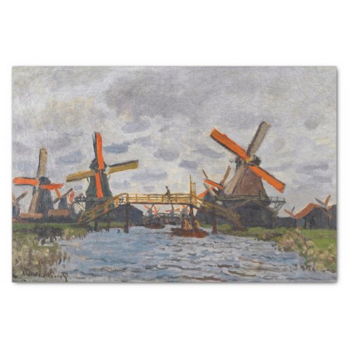 Claude Monet _ Windmills near Zaandam Tissue Paper