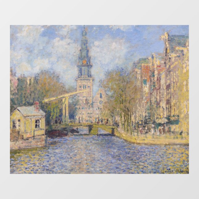 Claude Monet - Windmills near Zaandam Window Cling (Sheet)