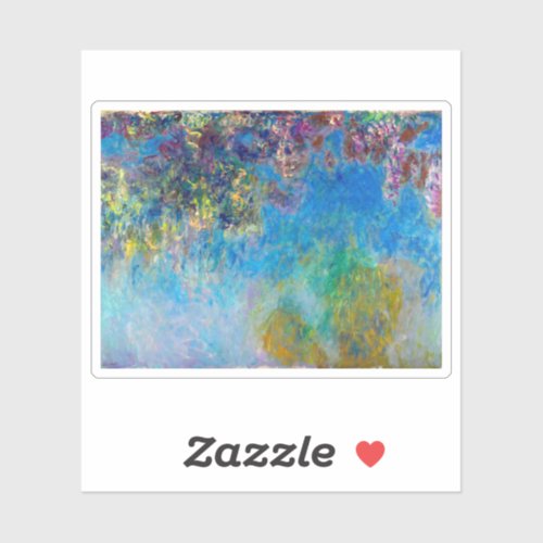 Claude Monet Wisteria Sticker