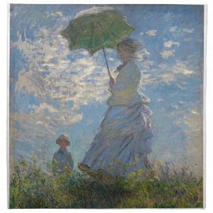 Claude Monet Woman with a Parasol 1875 Cloth Napkin