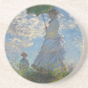 Claude Monet Woman with a Parasol 1875 Sandstone Coaster