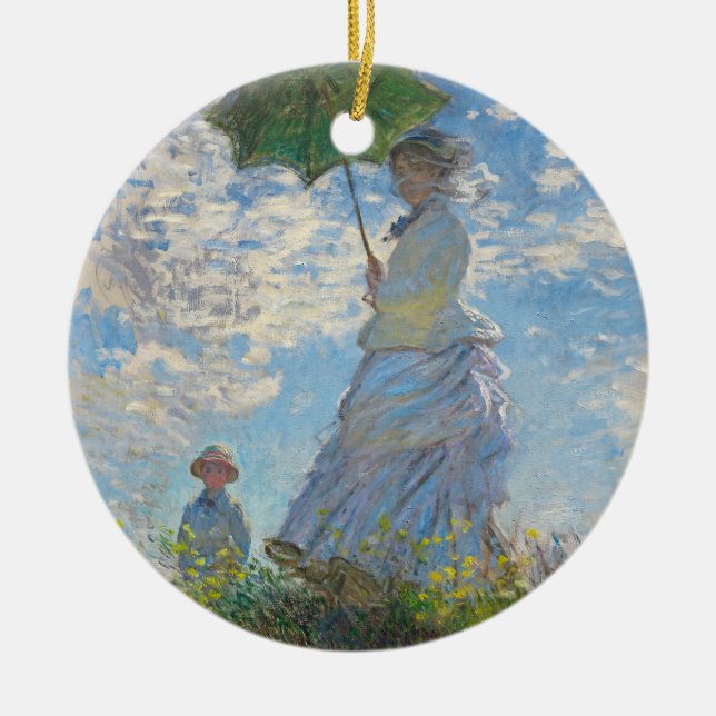 Claude Monet | Woman with a Parasol Ceramic Ornament (Front)