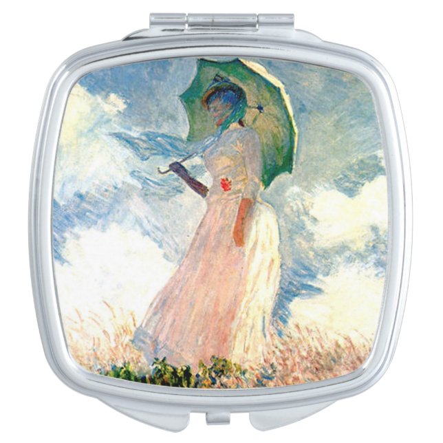 Claude Monet Woman With a Parasol Compact Mirror (Front)