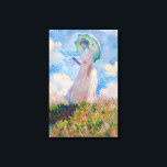 Claude Monet - Woman with a Parasol facing left Canvas Print<br><div class="desc">Study of a Figure Outdoors,  also known as Woman with a Parasol/Umbrella facing left. By Claude Monet in 1886.</div>