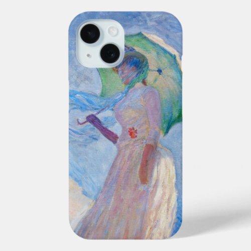 Claude Monet _ Woman with a Parasol facing left iPhone 15 Case