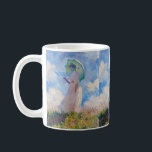 Claude Monet - Woman with a Parasol facing left Coffee Mug<br><div class="desc">Study of a Figure Outdoors,  also known as Woman with a Parasol/Umbrella facing left. By Claude Monet in 1886.</div>