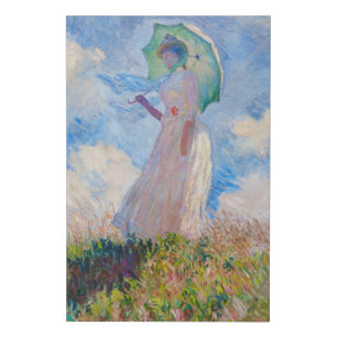 Claude Monet - Woman with a Parasol facing left Faux Canvas Print