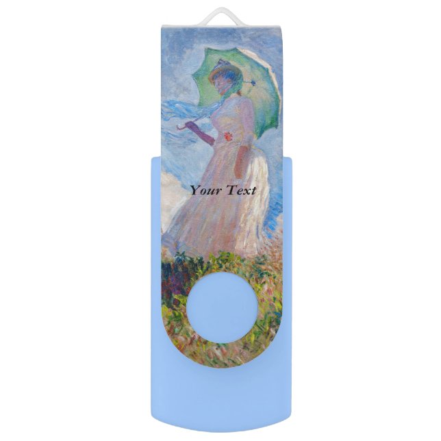 Claude Monet - Woman with a Parasol facing left Flash Drive (Front Vertical)