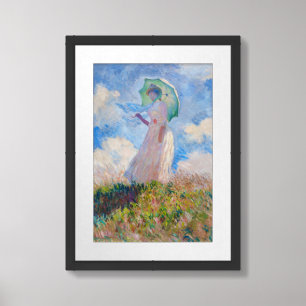 Claude Monet - Woman with a Parasol facing left Framed Art