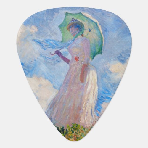 Claude Monet _ Woman with a Parasol facing left Guitar Pick