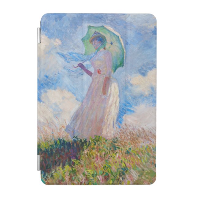 Claude Monet - Woman with a Parasol facing left iPad Mini Cover (Front)