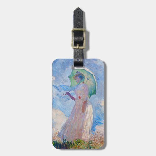 Claude Monet _ Woman with a Parasol facing left Luggage Tag
