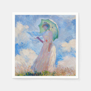 Claude Monet - Woman with a Parasol facing left Napkins