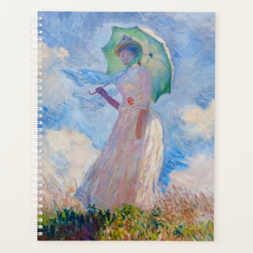 Claude Monet _ Woman with a Parasol facing left Planner