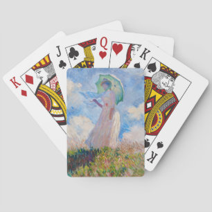 Claude Monet - Woman with a Parasol facing left Poker Cards
