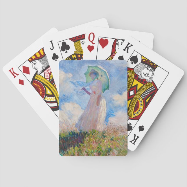Claude Monet - Woman with a Parasol facing left Poker Cards (Back)