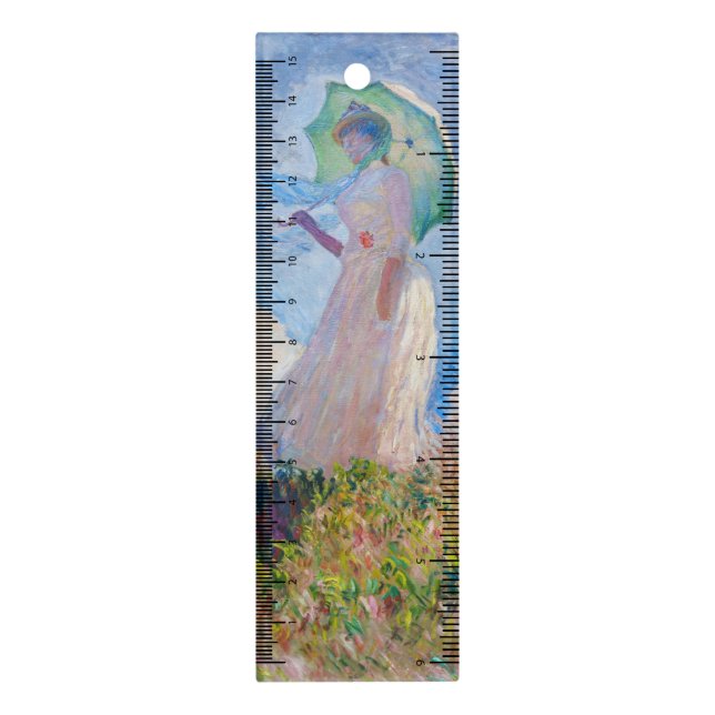 Claude Monet - Woman with a Parasol facing left Ruler (Vertical)
