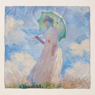 Claude Monet - Woman with a Parasol facing left Scarf