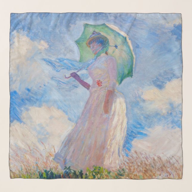 Claude Monet - Woman with a Parasol facing left Scarf (Front)