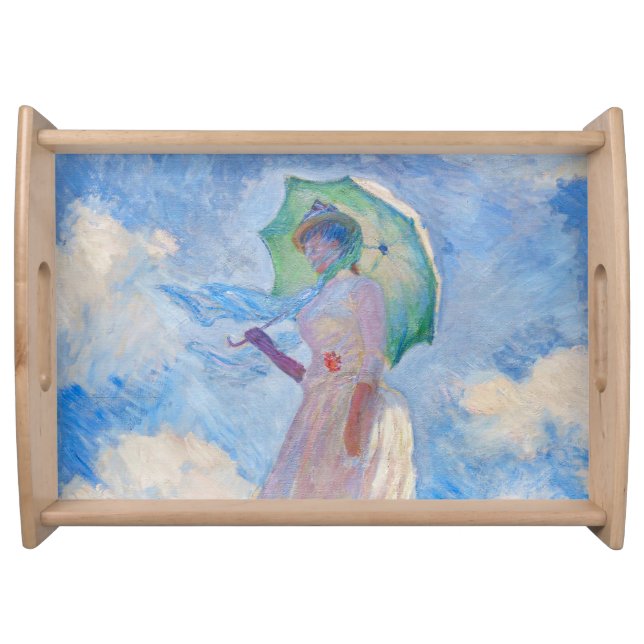 Claude Monet - Woman with a Parasol facing left Serving Tray (Front)