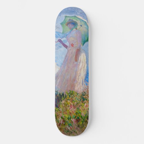 Claude Monet _ Woman with a Parasol facing left Skateboard