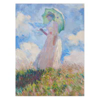 Custom Promenade Woman by Claude Monet Reusable Cotton Grocery Bag