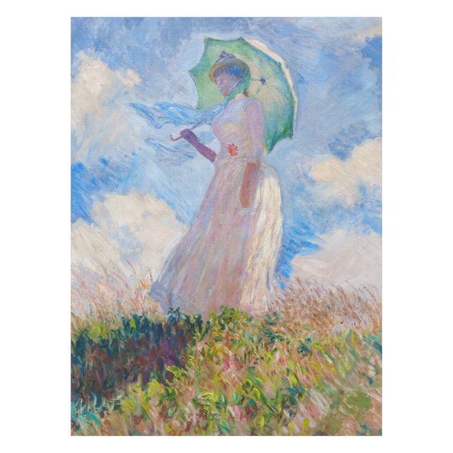 Claude Monet - Woman with a Parasol facing left Tablecloth (Front)