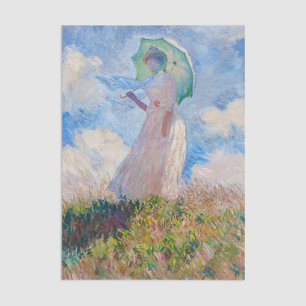 Claude Monet - Woman with a Parasol facing left Tissue Paper