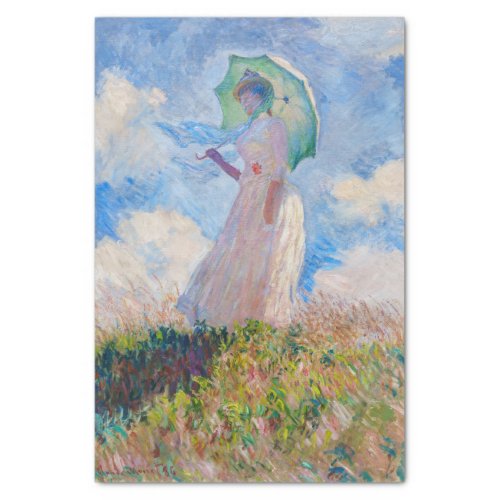 Claude Monet _ Woman with a Parasol facing left Tissue Paper