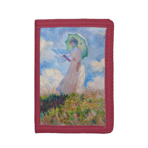 Claude Monet - Woman with a Parasol facing left Trifold Wallet