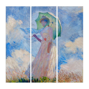 Claude Monet - Woman with a Parasol facing left Triptych