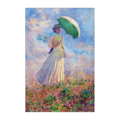 Claude Monet _ Woman with a Parasol facing right Acrylic Print